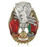20 25 0020 Значок мет. 60 лет 103 ВДД 1945-2005 (с орлом и парашютистом)