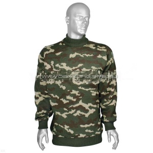 Свитер без накладок КМФ (зеленый)