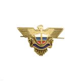 07030094 Эмбл мет Спецсвязь зол с эмалью (левая) 