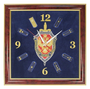 Часы вышит.на бархоте 33х35см ФСБ НОВ-739