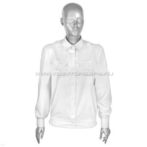 Рубашка женская с длинным рукавом (белая)