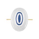 07010086 Кокарда мет Казачество унтер-офиц (серебр с голуб)