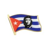 20 19 0040 Значок мет. Флажок республики Куба с Че Геварой (смола, на пимсе)