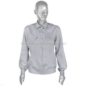Рубашка женская с длинным рукавом ФСИН (серая)