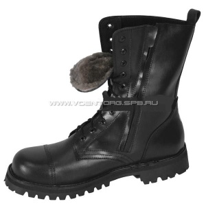 Ботинки вб зимние Альфа-2 (кожа, натуральный мех, шнуровка+молния) 
