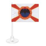 22030017 Флажок миниат. на подставке с липуч. (4,5х7 см) Военной разведки (летучая мышь)