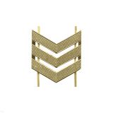 07040035 Лычка мет ВС Сержант зол 