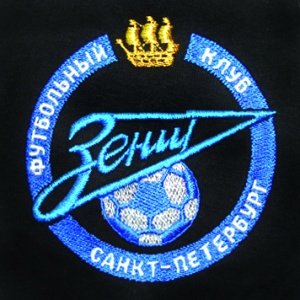 Ф-7-18 Футболка с вышивкой на груди Зенит, черн.