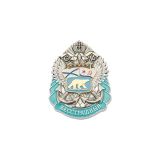 20 04 0500 Значок мет. Бесстрашный СФ (орел ВМФ с накл. белый медведь) 