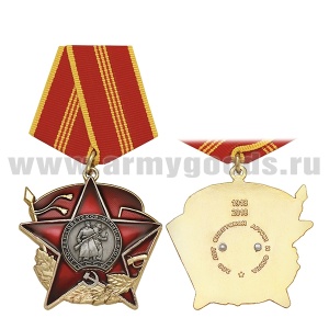 21 17 0041 Медаль 100 лет Советской армии и флота (звезда со знаменем)