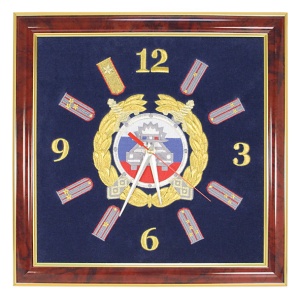 Часы вышит.на бархоте 33х35см ГАИ НОВ-738