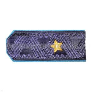 06140058 Погоны ген-майор синие с голуб кантом