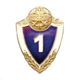 20 02 0059 Значок мет. Кл-ть неуст. ряд. сост. (щит) Связь 1 класс 