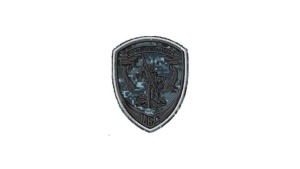 4-24-3 Шеврон вышит. СОТРУДНИКИ ПОДРАЗДЕЛЕНИЙ ЦЕНТРАЛЬНОГО АППАРАТА МВД РФ (гол. цифра) мал.