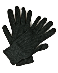 Перчатки пш двойной вязки (черные)