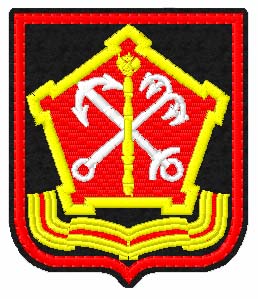 22-130-3 шевр выш ЗАПДНЫЙ ВОЕННЫЙ ОКРУГ черное сукно, красная рамка