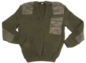 Свитер ПШ с накладками (оливков)