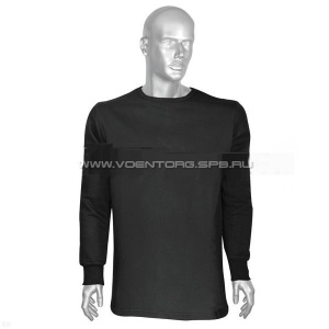 Фуфайка зимняя хб с начесом (черная)