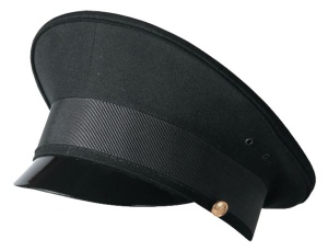 Фуражка охранника черная круглая