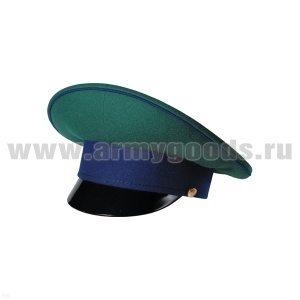 Фуражка простая ПС ФСБ зеленая с васильковым кантом