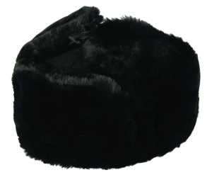 Шапка искусственный мех (черная)