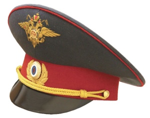 Фуражка руч выш канителью 3% зол(МВД офицер)
