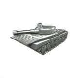 20 02 0207 Значок мет. БМП-2 серебряный бол. (лат. на закрутке)